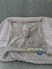  GRO COMPANY GREY OLLIE THE OWL COMFORTER BLANKIE PLUSH SOOTHER DOUDOU VGC 