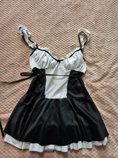 Sexy Maid Dress Black And White Role Play Costume Fantasy Size M
