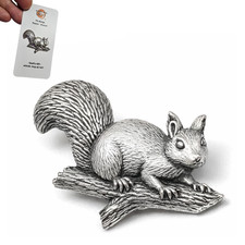 Red Squirrel Pin Badge Pewter