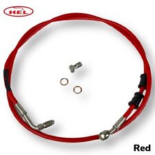 Vespa PX Disc LML HEL Stainless Hydraulic Front Brake Hose - Red