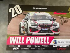 2022 BTCC WILL POWELL 20 Autobrite Direct Yazoo JourneyHero  ~ A4 Poster