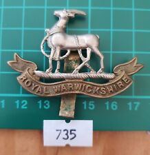 Original Cap Badge: 735) Royal Warwickshire Regiment Bi-Metal