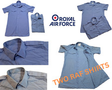 RAF Blue Shirts British Air Force Service Uniform Dress Short Sleeves X 2 GD2