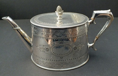 Antique epns silver teapot - antique,