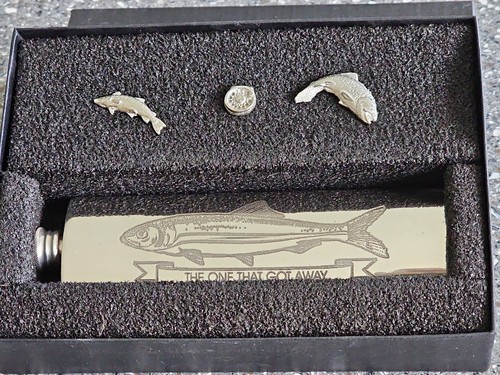 Wentworth pewter fishing flask - wentworth,