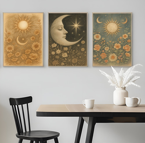Set night sky paintings - 3,
