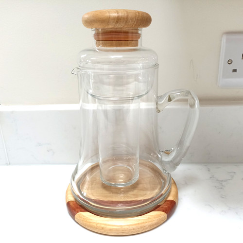 Vintage glass cooler pitcher - glass,