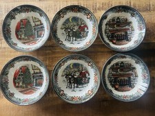 Set Of 6 Royal Stafford Traditional Design Christmas Cereal Bowls