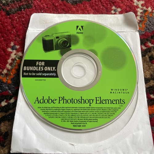 Photoshop elements 1 - 1.0.1, disc