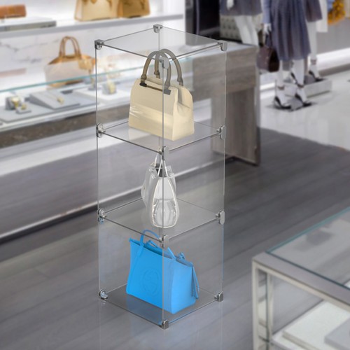 Clear acrylic cube display - clear,