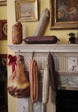 Early 20th C Collection of Italian Deli Butchers Meats Shop Trade Display Curio