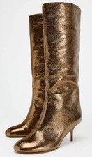ZARA WOMAN KNEE HIGH METALLIC