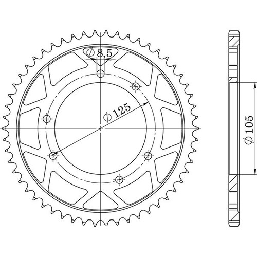 Steel crown p428 z54 - crown,