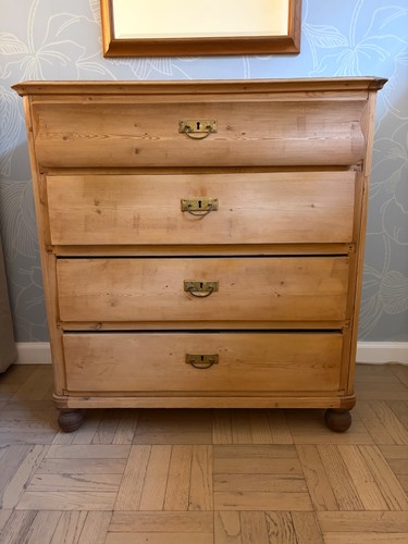 Antique pine chest of - pine,,