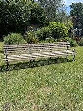 Antique Wrought Iron Garden Bench Seat Chair Victorian 10ft Period Old Reclaim