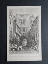 Antique 1835 print - Black