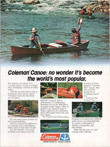 Coleman canoe vintage - coleman,