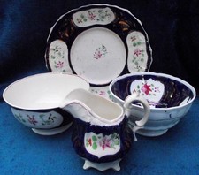 Four Gaudy Welsh Columbine Items