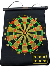 MILLENNIUM Magnetic Dartboard Reversible with Darts Kid-Safe Black Yellow