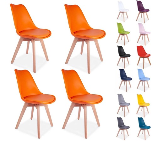 4pcs dining padded - padded, chairs