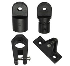 Bimini Top Canopy Tube Fittings (Nylon Deck Hinge Jaw Slide Eye End Cap Cover)