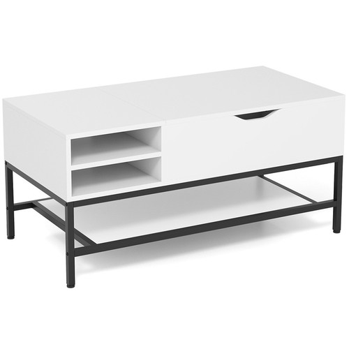 White shelf lift top - white, up