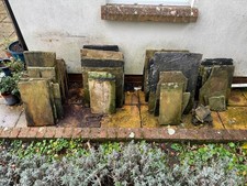 52 Garden stone slabs for patio - different sizes - average size 44cm x 50cm 
