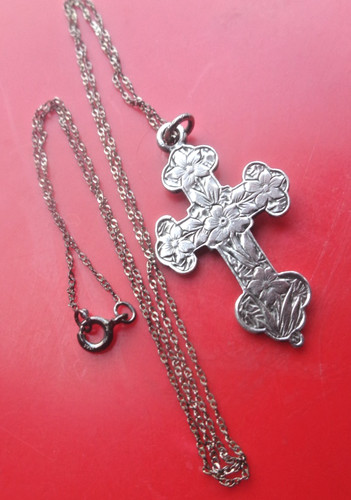 Victorian silver cross pendant - victorian,
