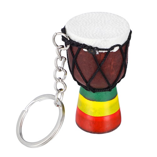 African drum keychain ornament - african,