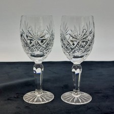 Bohemia Crystal Diana Claret Wine Glasses 150ml 16cm Height Crosshatch Fan Star