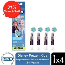 Oral-B Kids Replacement Toothbrush Heads Disney Frozen 3+ Years, Pack of 4