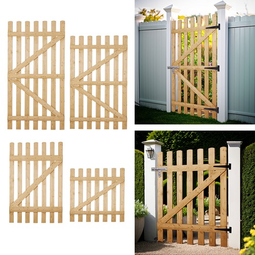 Outdoor wooden fence gates - wooden,