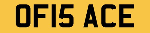 Number plate private - of,
