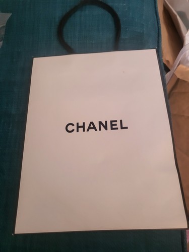 Chanel white gift bag tote - chanel,