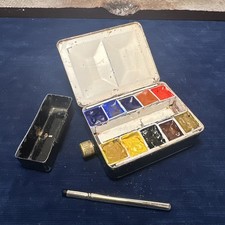 Antique Windsor & Newton Watercolour  travel palette  professional paint