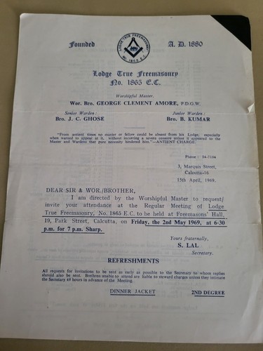 Vintage masonic summons lot - masonic,