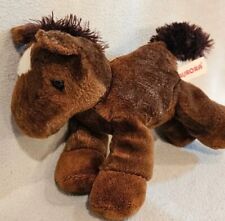 AURORA Cute Pony Horse Brown White Star Soft Plush Toy Cuddling Approx 8" TALL 