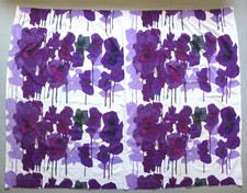 Vintage Heals Printed Cotton 'Pansies' 2 x Curtain Fabric. Howard Carter 1962