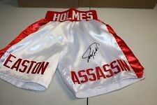 LARRY HOLMES SIGNED CUSTOM BOXING TRUNKS "EASTON ASSASSIN"  HOF CHAMP JSA CERT
