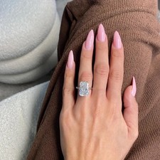 950 Platinum 6ct Radiant cut