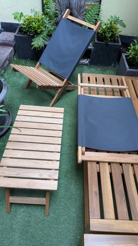 Two futon folding chairs and - two,
