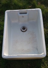 Vintage Butler sink, Royal Daulton used, rectangular, white, 62cm by 46cm