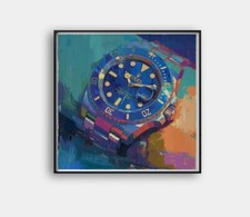 Rolex Watch Framed 24x24