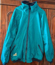 Douglas Gill sailing jacket men turquiose jade L nylon fleece-lined