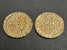 EDWARD III QUARTER NOBLE 1356-61   24ct GOLD PLATED  MODERN MUSEUM SPECIMEN COIN