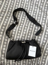 Whistles - RRP £125 - Black Benny Drawstring Cross Body Bag  - BRAND NEW