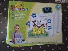 BNIB New Crayola Mini Kids My First Stamper Kit -5 Stamps 4 Wax Pencils 20 Sheet
