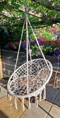 Hanging macrame hammock chair - hanging,