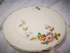 Alfred Meakin Gilt-edged Salad Plate 8"dia Made in England 'Rose' Pattern 