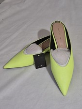 Zara Pointed Toe Mules Neon